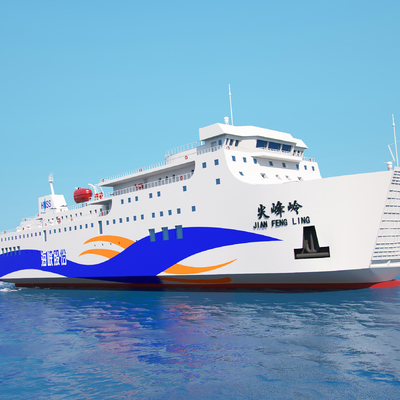 船舶游轮尖峰岭号3d模型