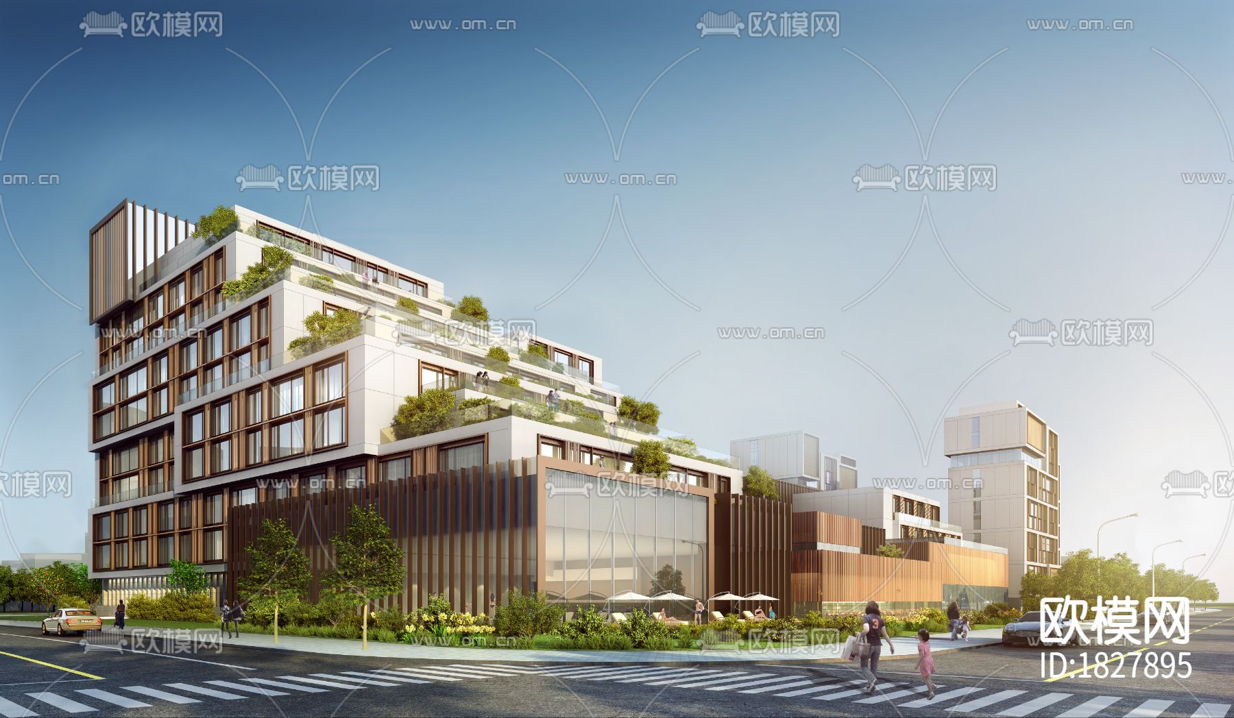 苏州柏悦酒店cad施工图下载（渲染图6）