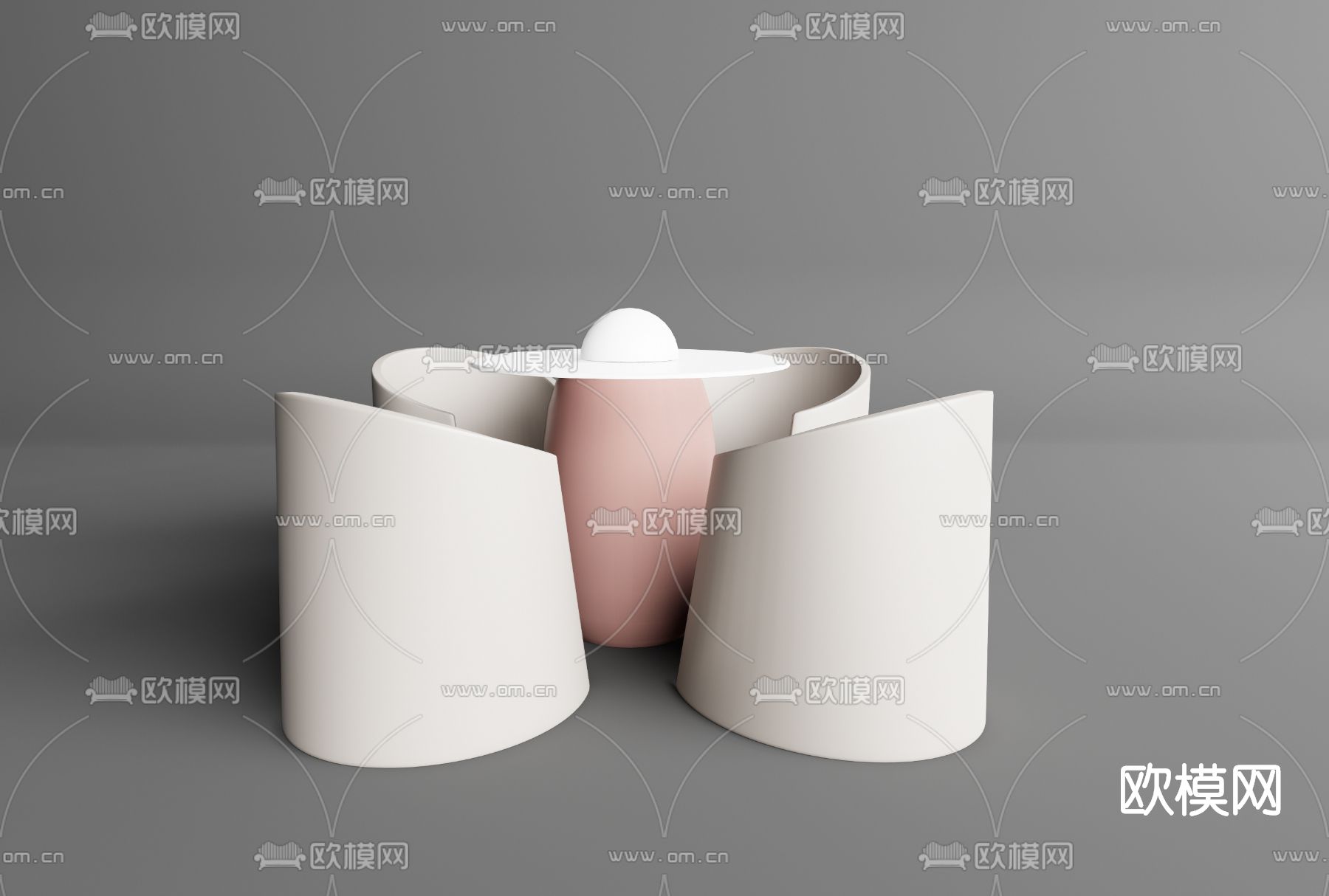 现代休闲桌椅su模型