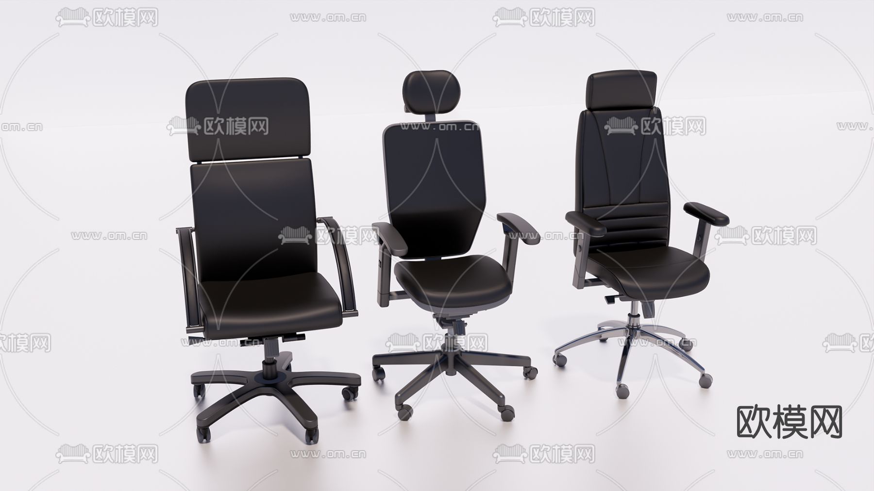 现代办公椅su模型下载（渲染图1）