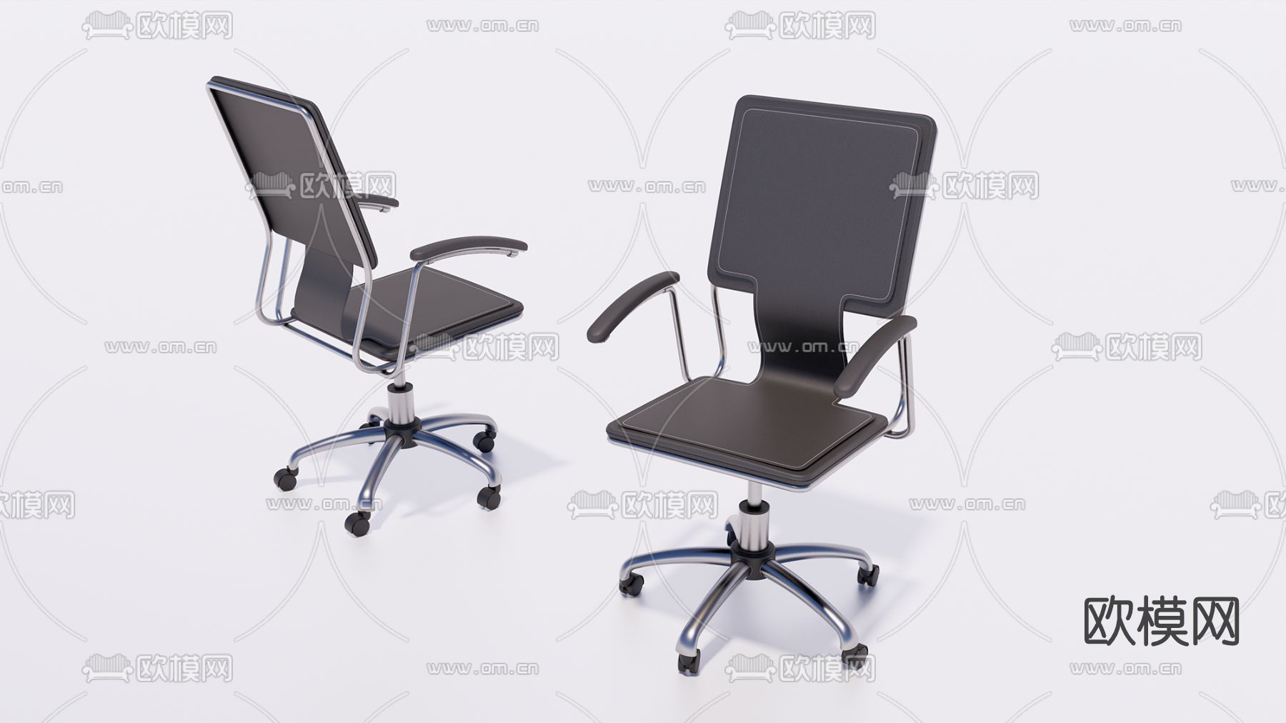 现代办公椅su模型下载（渲染图1）