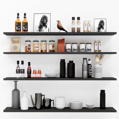  现代厨房用品su模型 