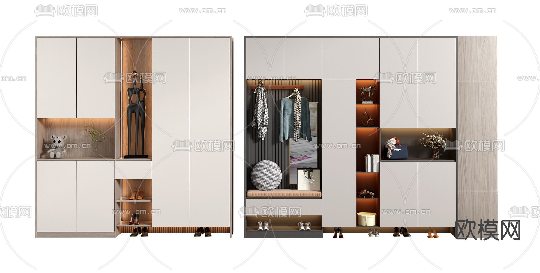 现代鞋柜su模型下载（渲染图1）