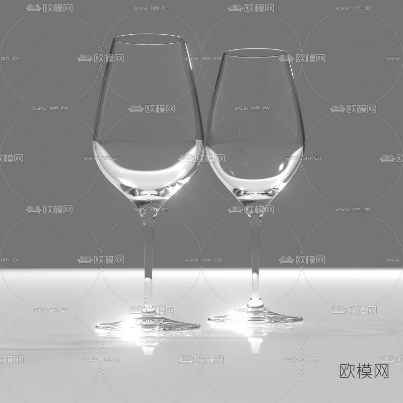 现代红酒酒杯免费3d模型下载
