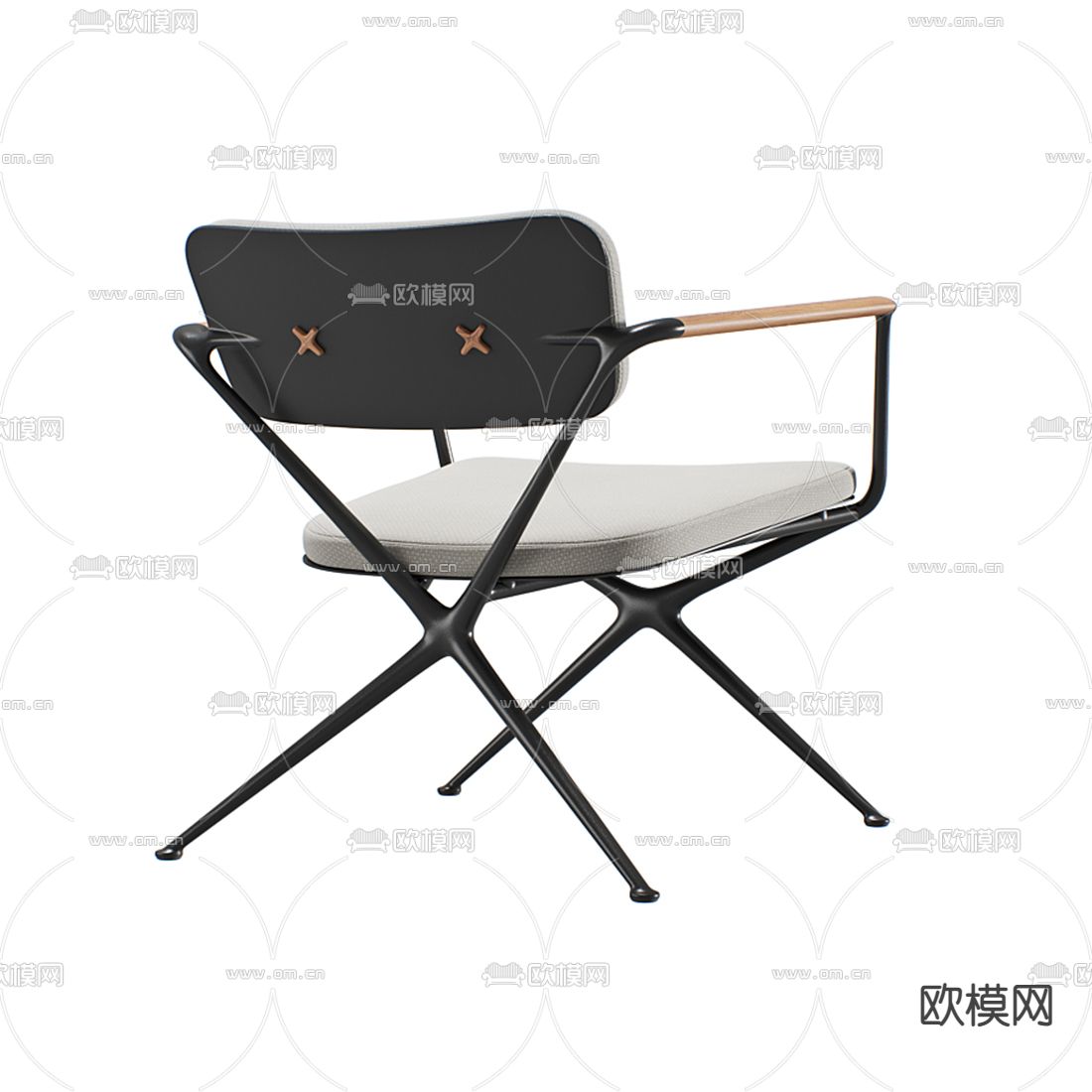 现代布艺休闲椅3d模型