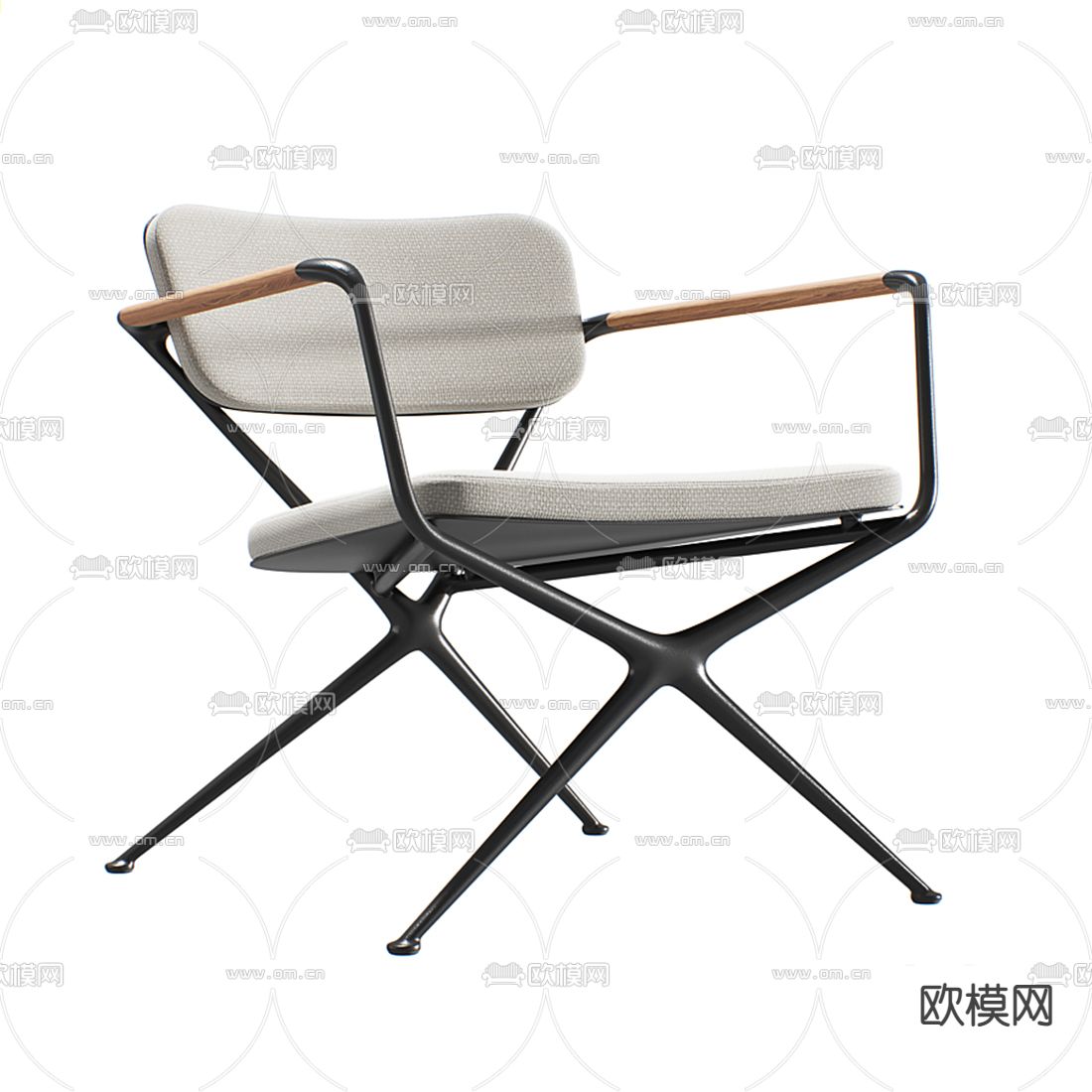 现代布艺休闲椅3d模型