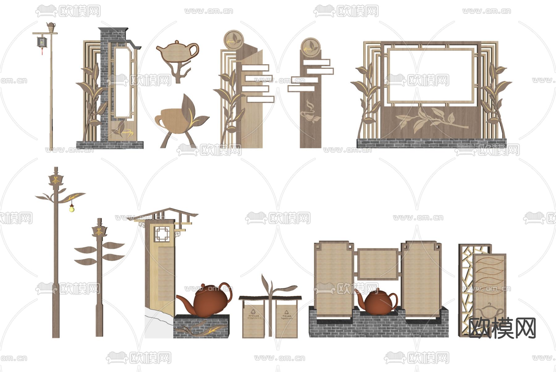 现代乡村茶su模型下载