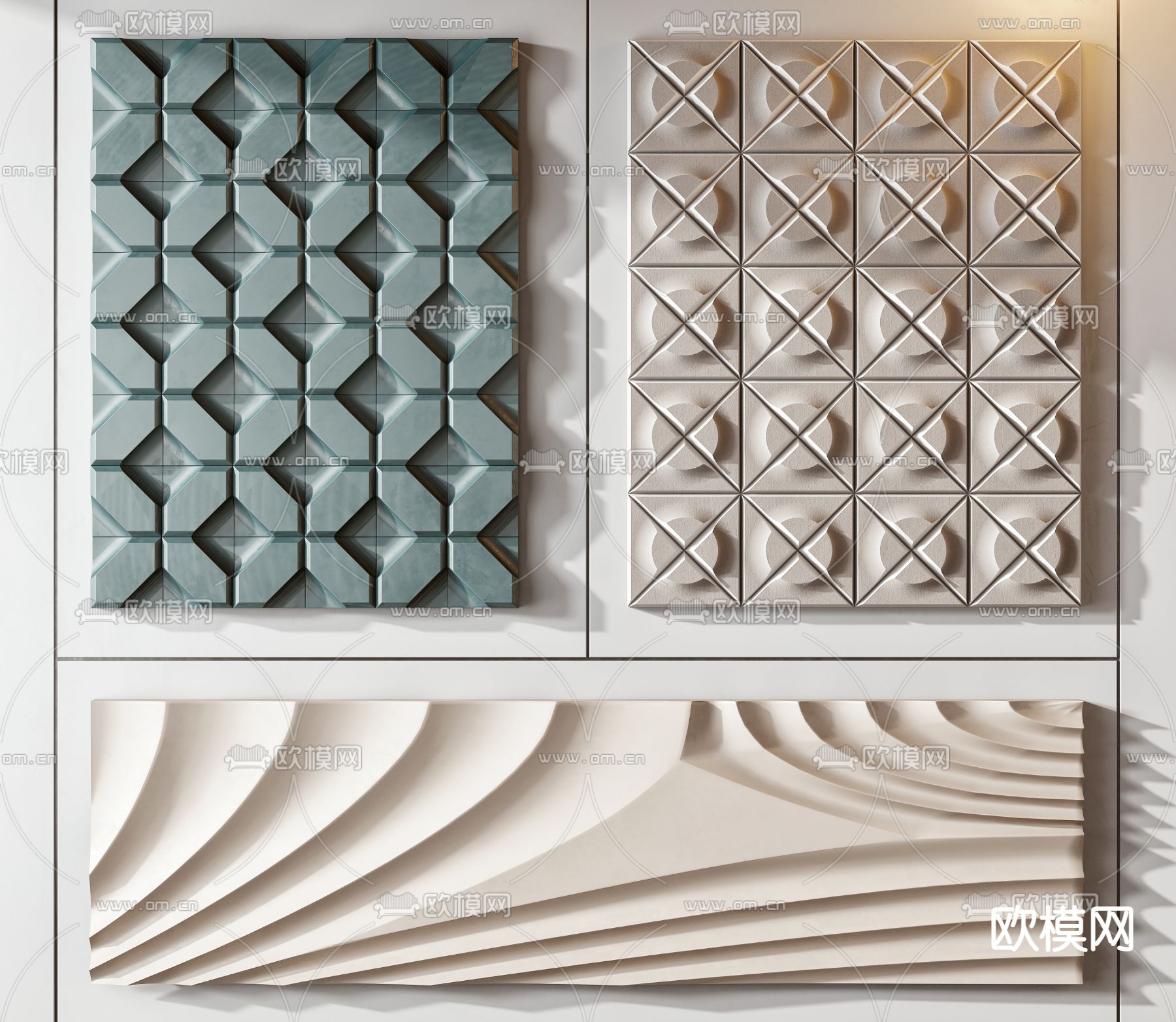 现代墙饰挂件3d模型下载