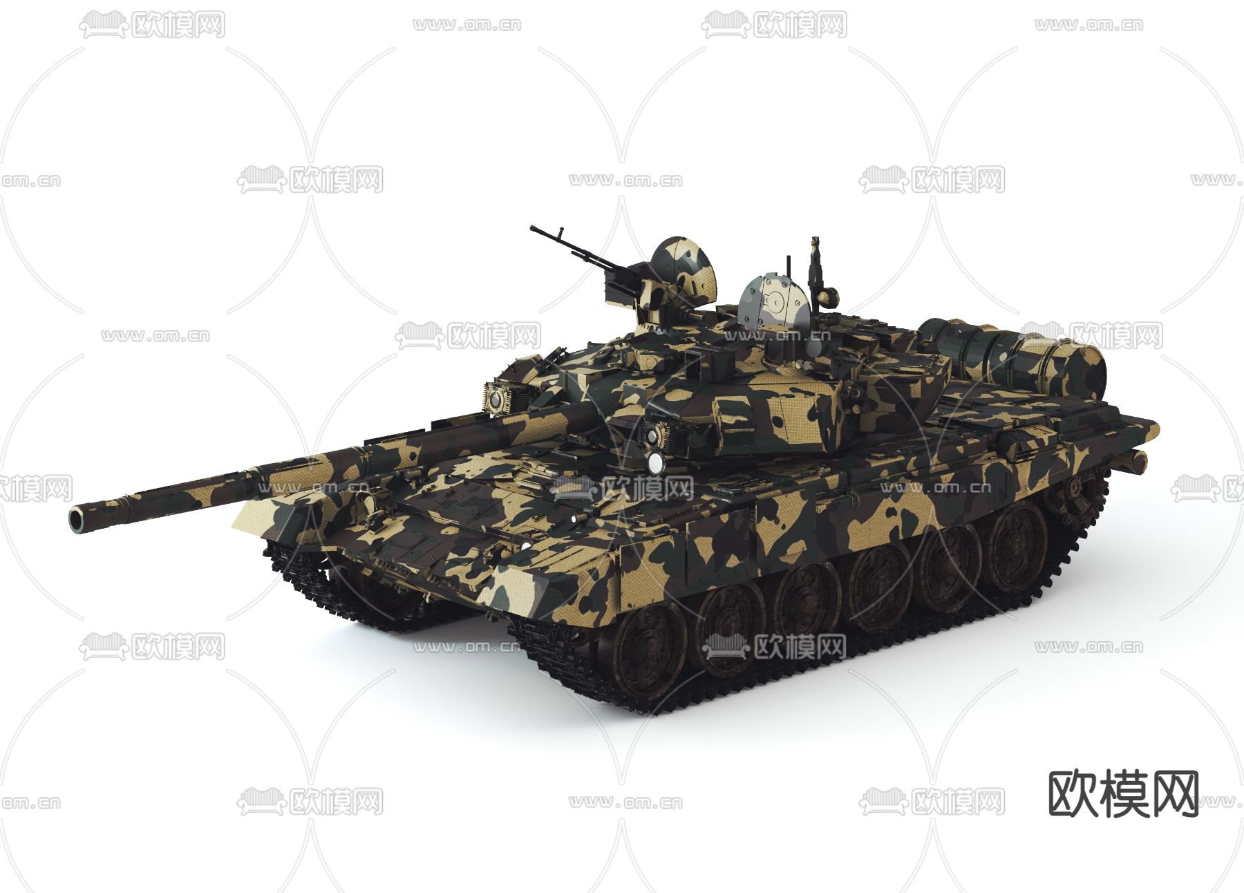 现代军用坦克3d模型下载