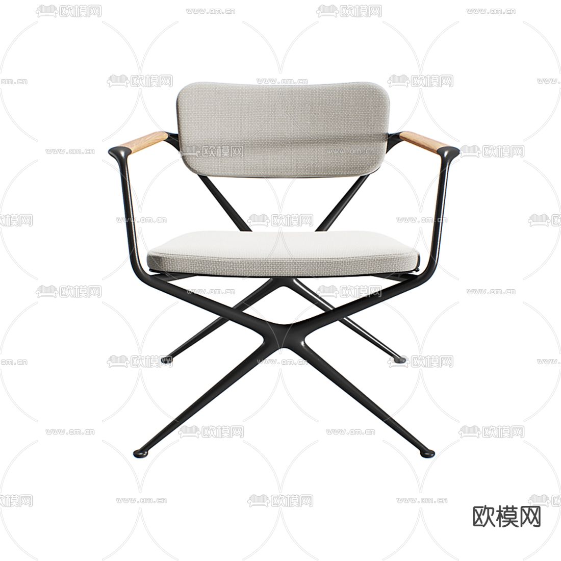 现代布艺休闲椅3d模型