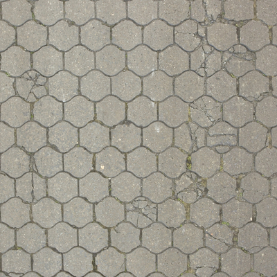  六边形做旧户外地砖 