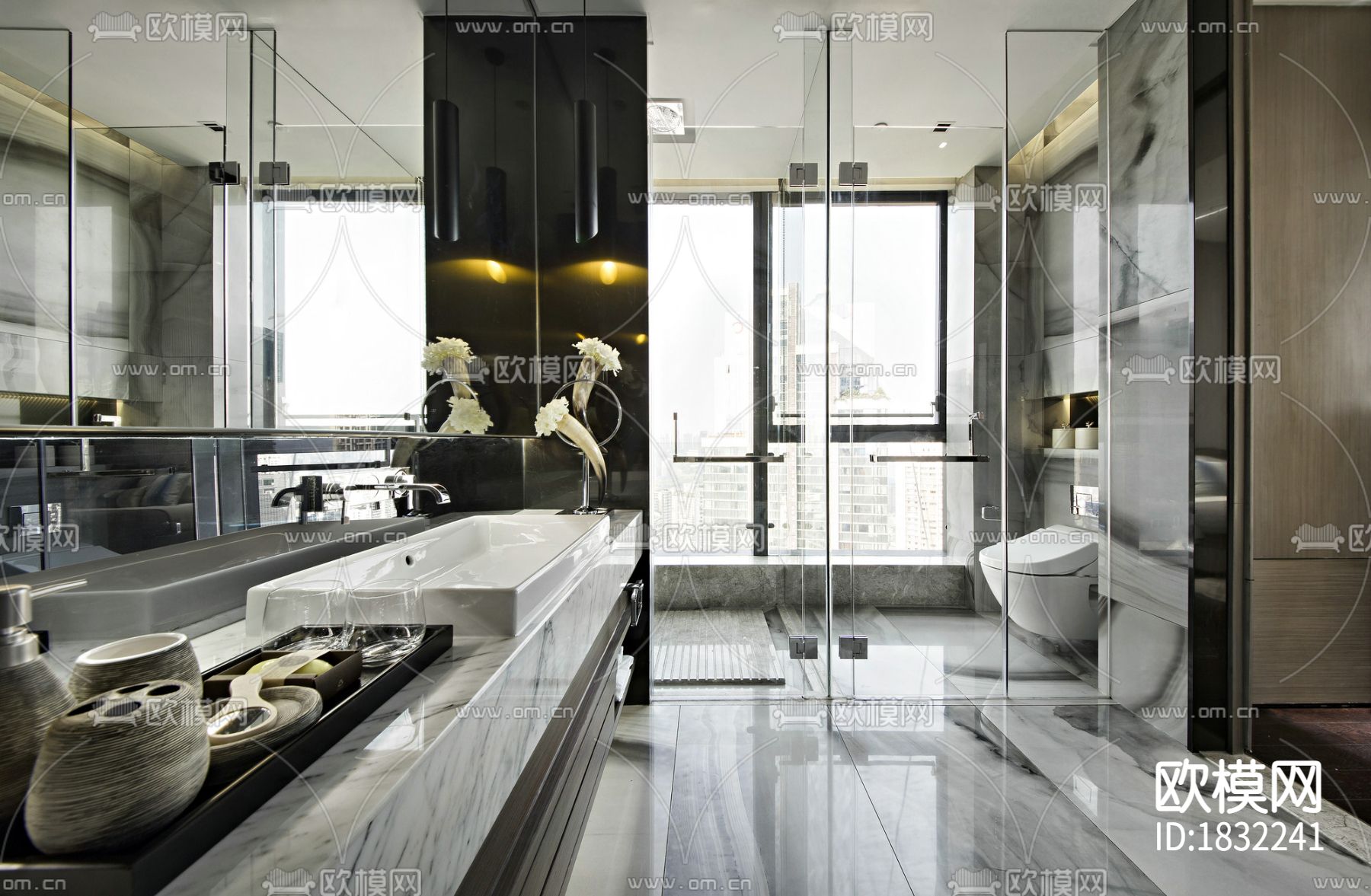 公寓cad施工图下载（渲染图2）