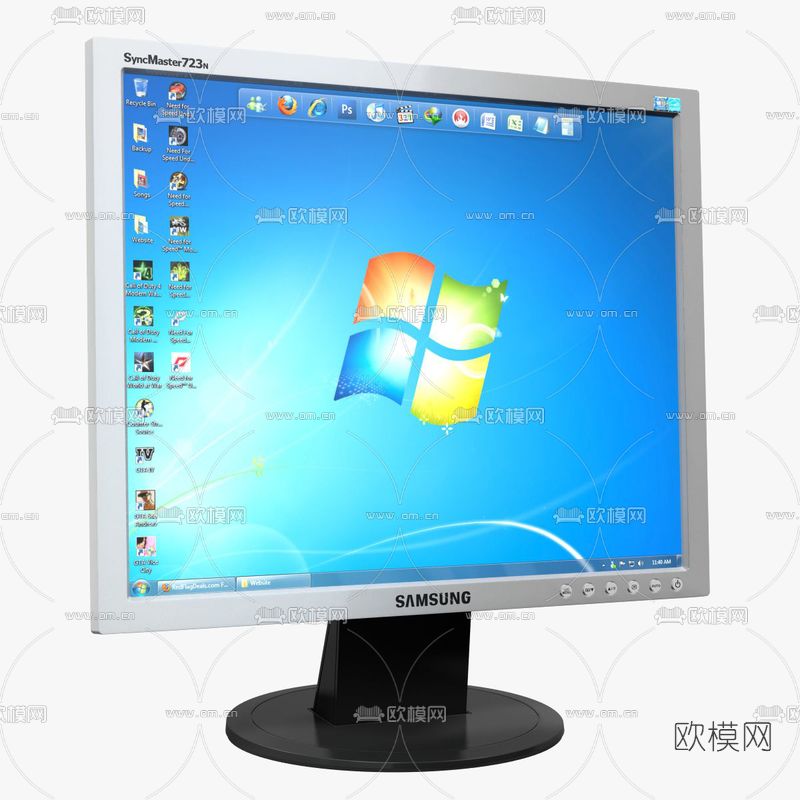 现代电脑显示器免费3d模型下载