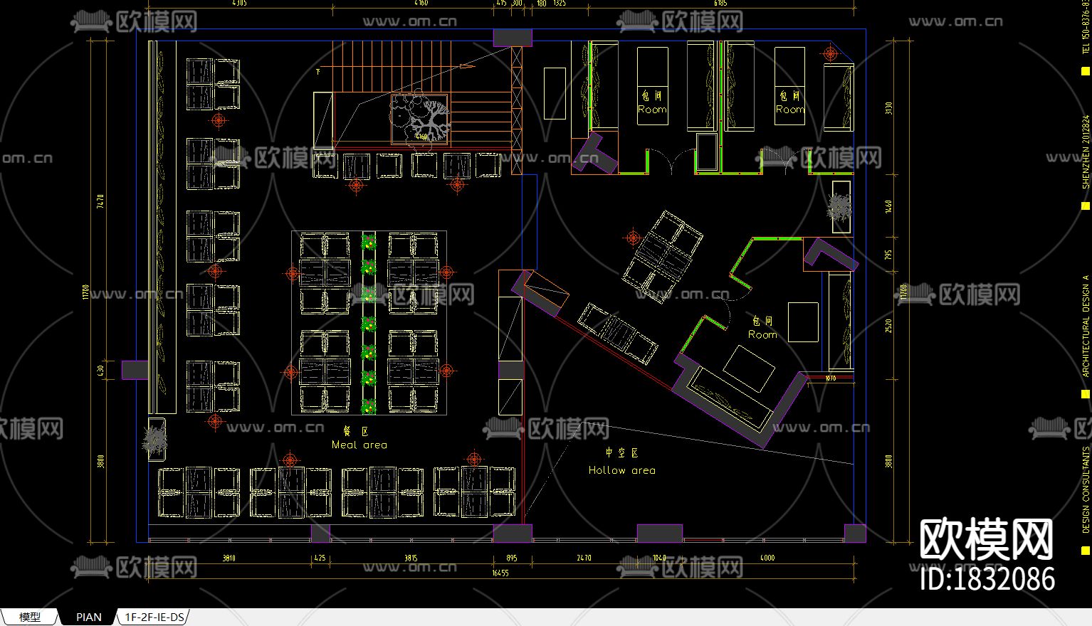 咖啡店cad施工图下载（渲染图6）