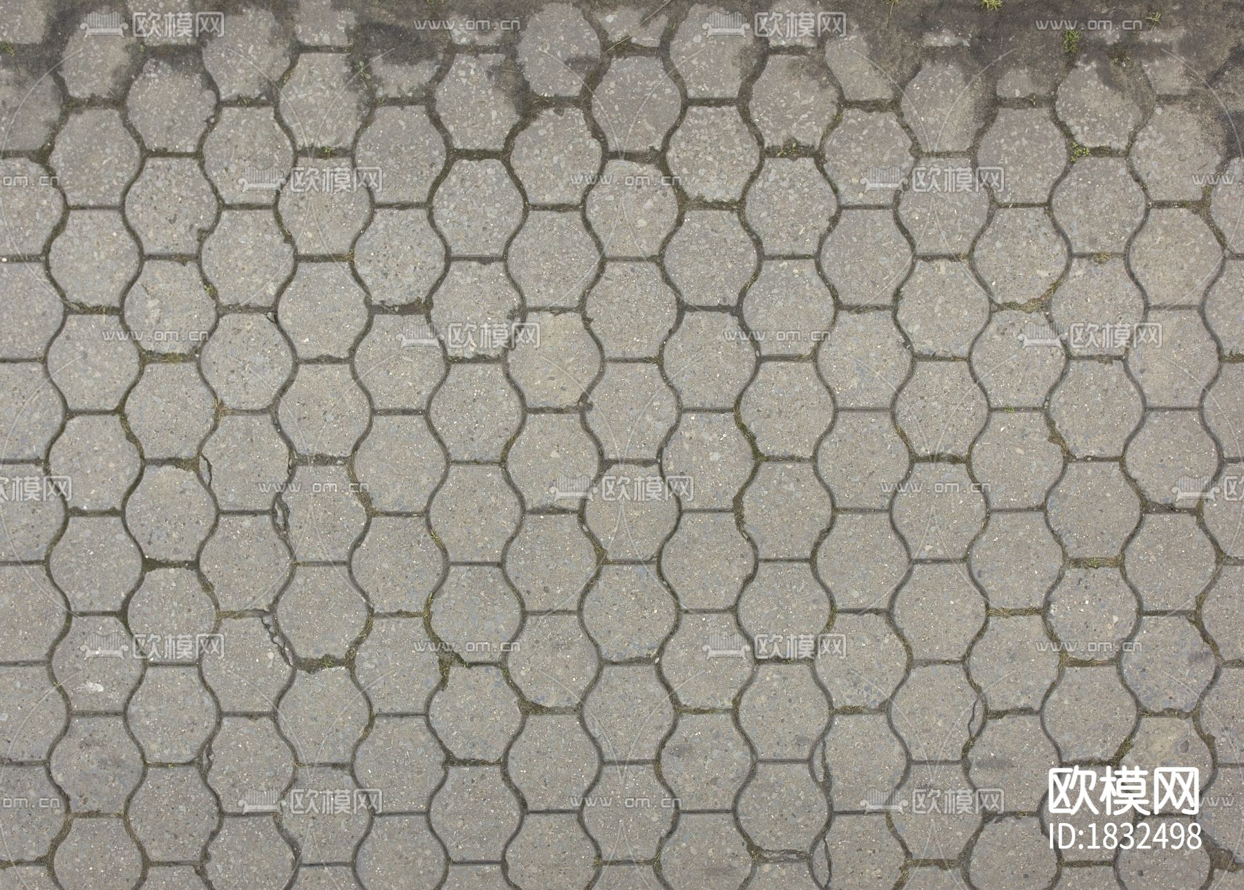 六边形做旧户外地砖下载