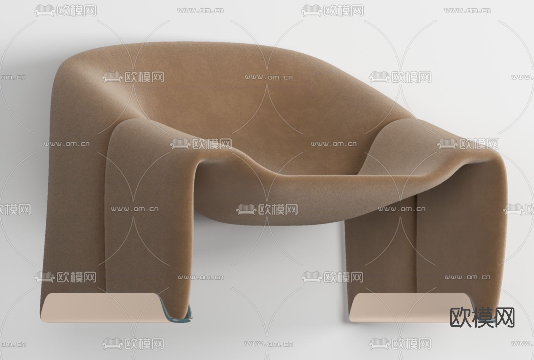 现代布艺休闲椅免费3d模型下载