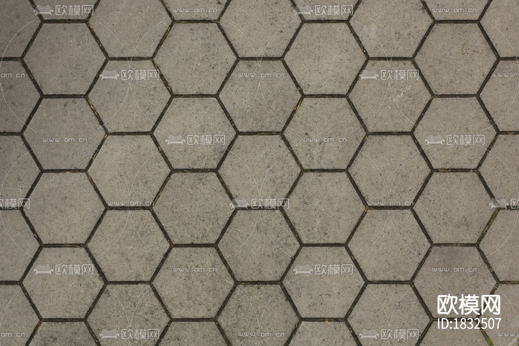 六边形做旧户外地砖下载