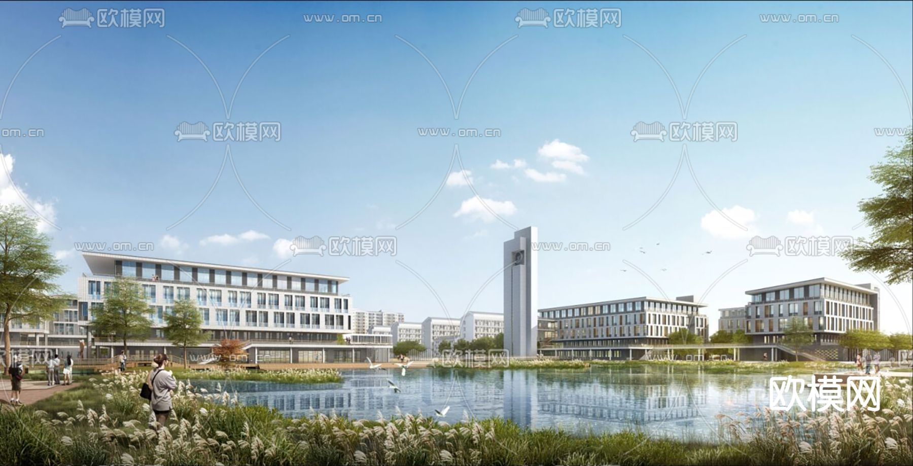 中式大学学校su模型