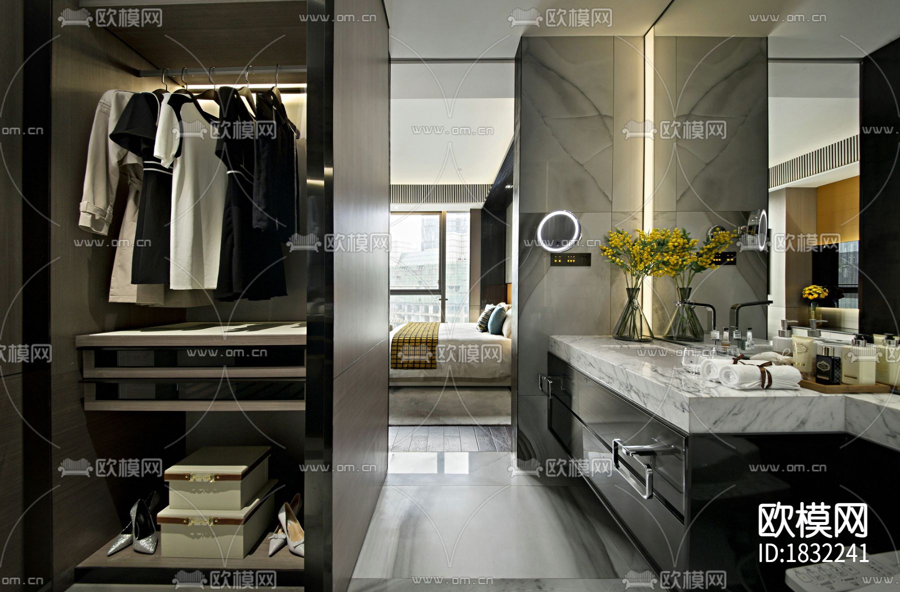 公寓cad施工图下载（渲染图4）