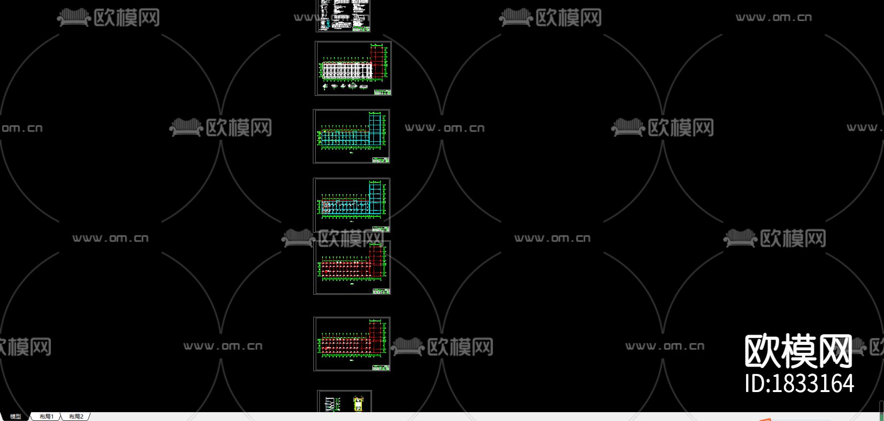 宾馆cad图库下载（渲染图3）