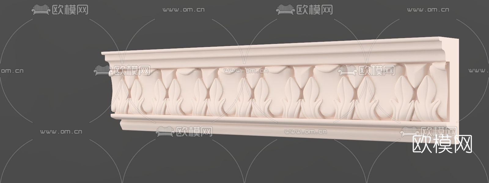 简欧护墙板免费3d模型下载