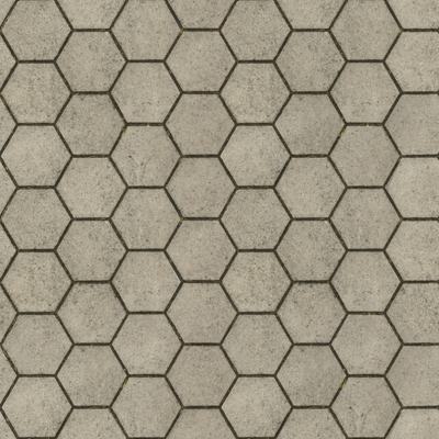  六边形做旧户外地砖 
