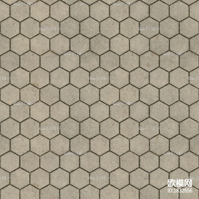 六边形做旧户外地砖下载