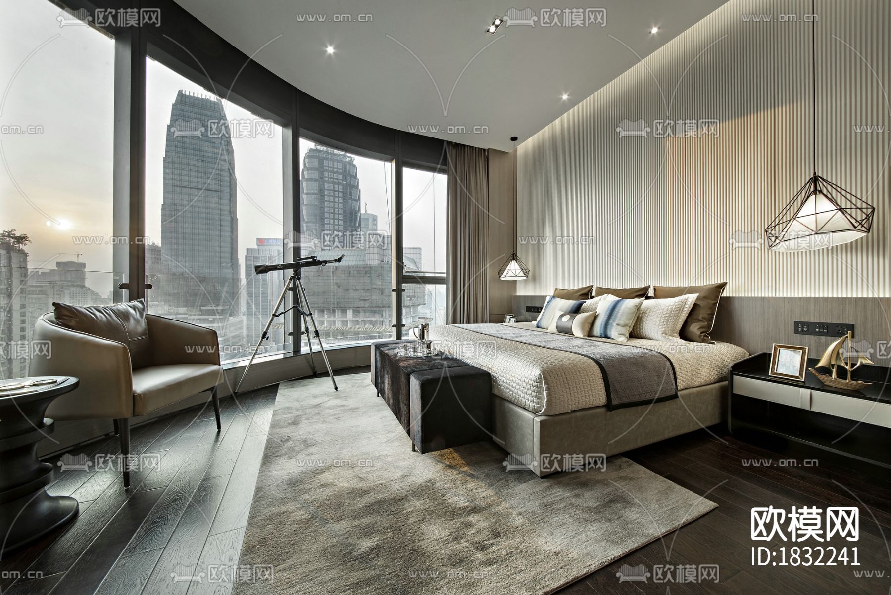 公寓cad施工图下载（渲染图1）