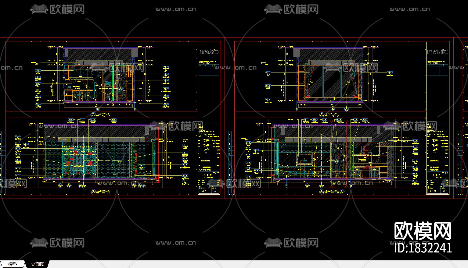 公寓cad施工图下载（渲染图8）