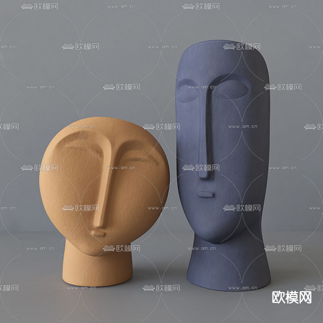 现代抽象雕塑摆件3d模型