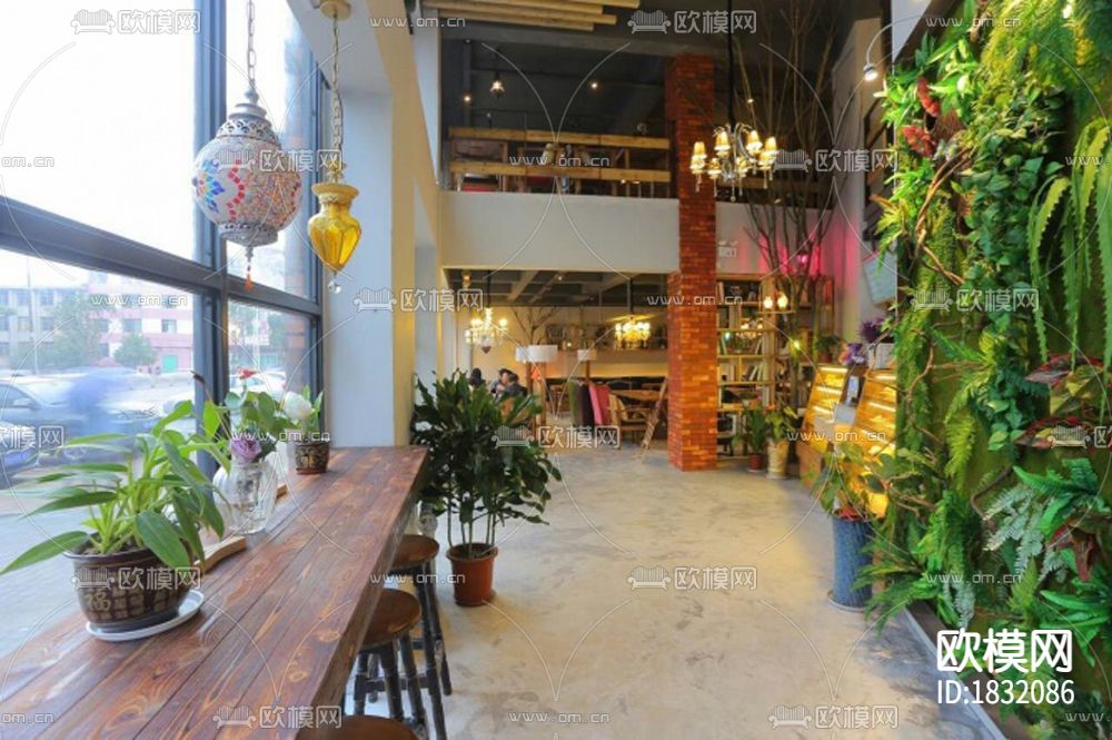 咖啡店cad施工图下载（渲染图3）