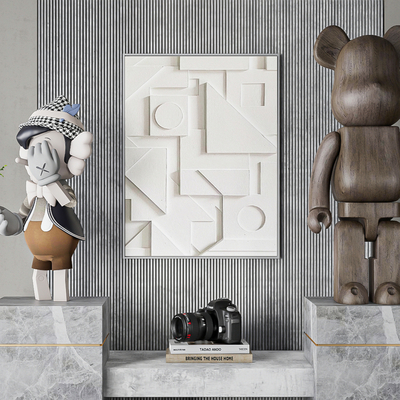  现代时尚雕塑su模型 