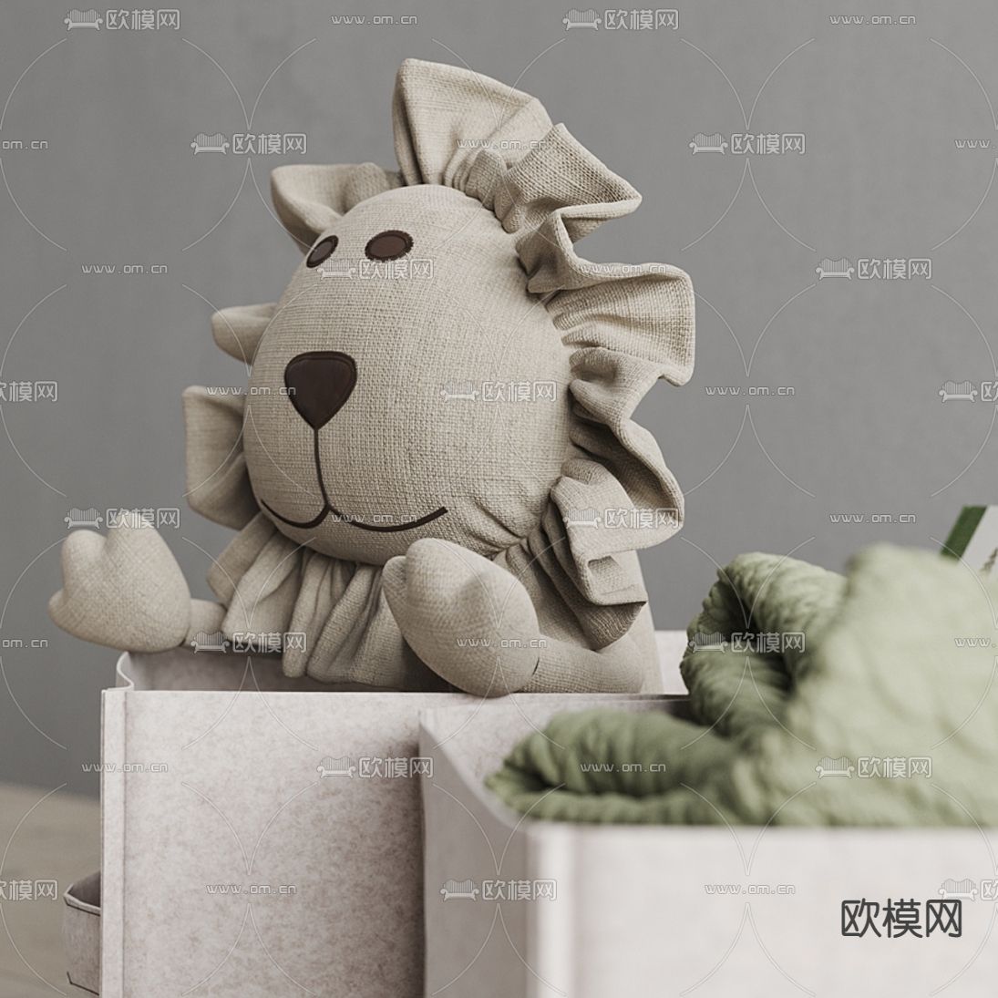 现代玩具储物篮3d模型