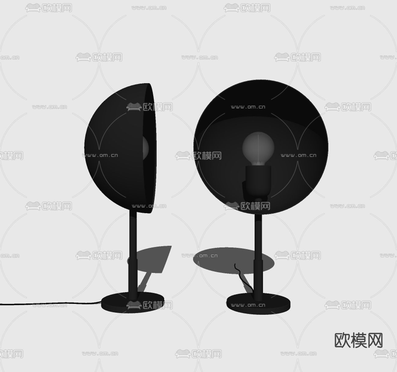 现代艺术台灯su模型