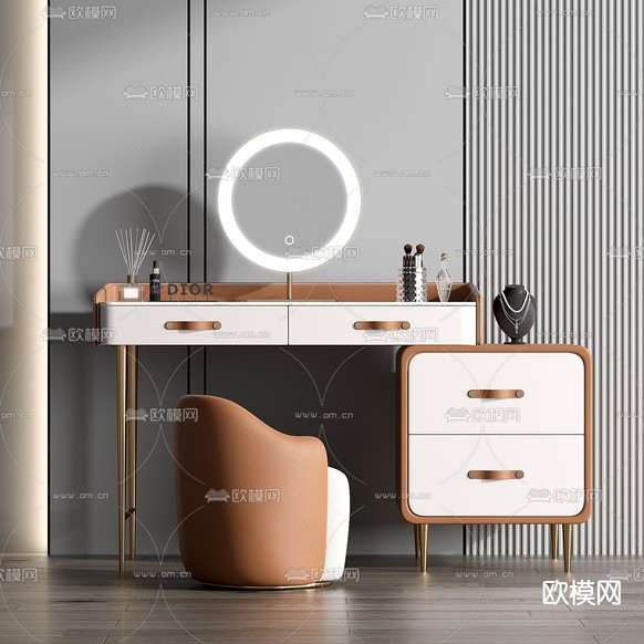 现代梳妆台3d模型下载