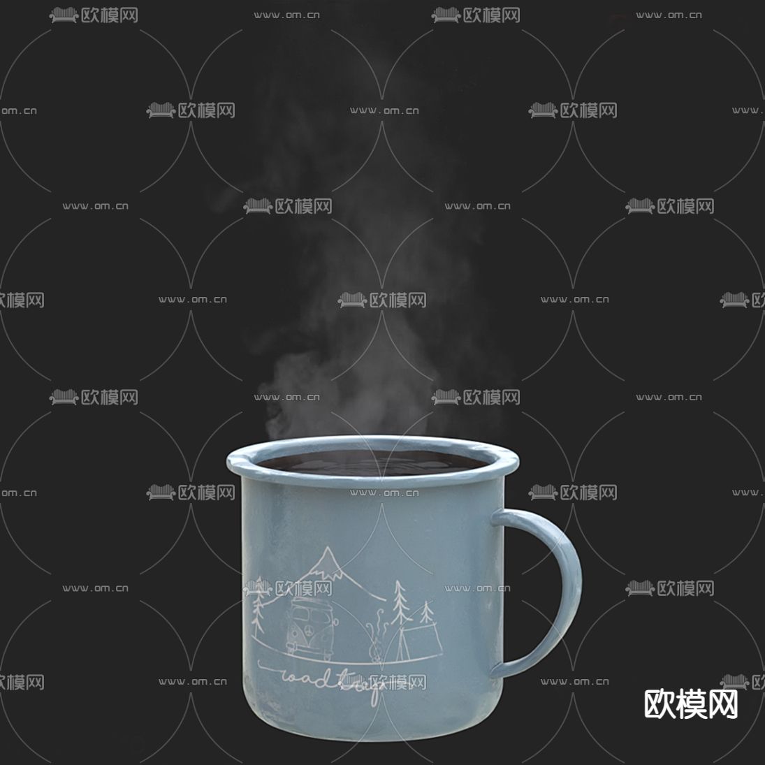 现代陶瓷杯3d模型下载（渲染图4）