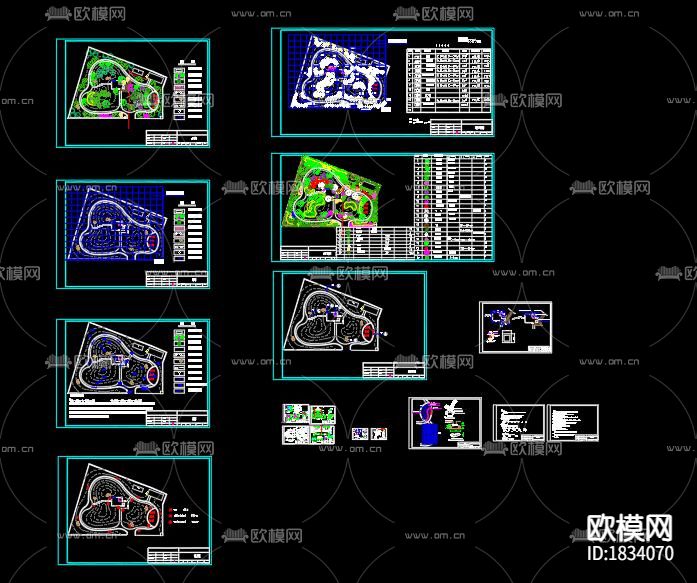 办公环境庭院景观cad施工图下载（渲染图9）