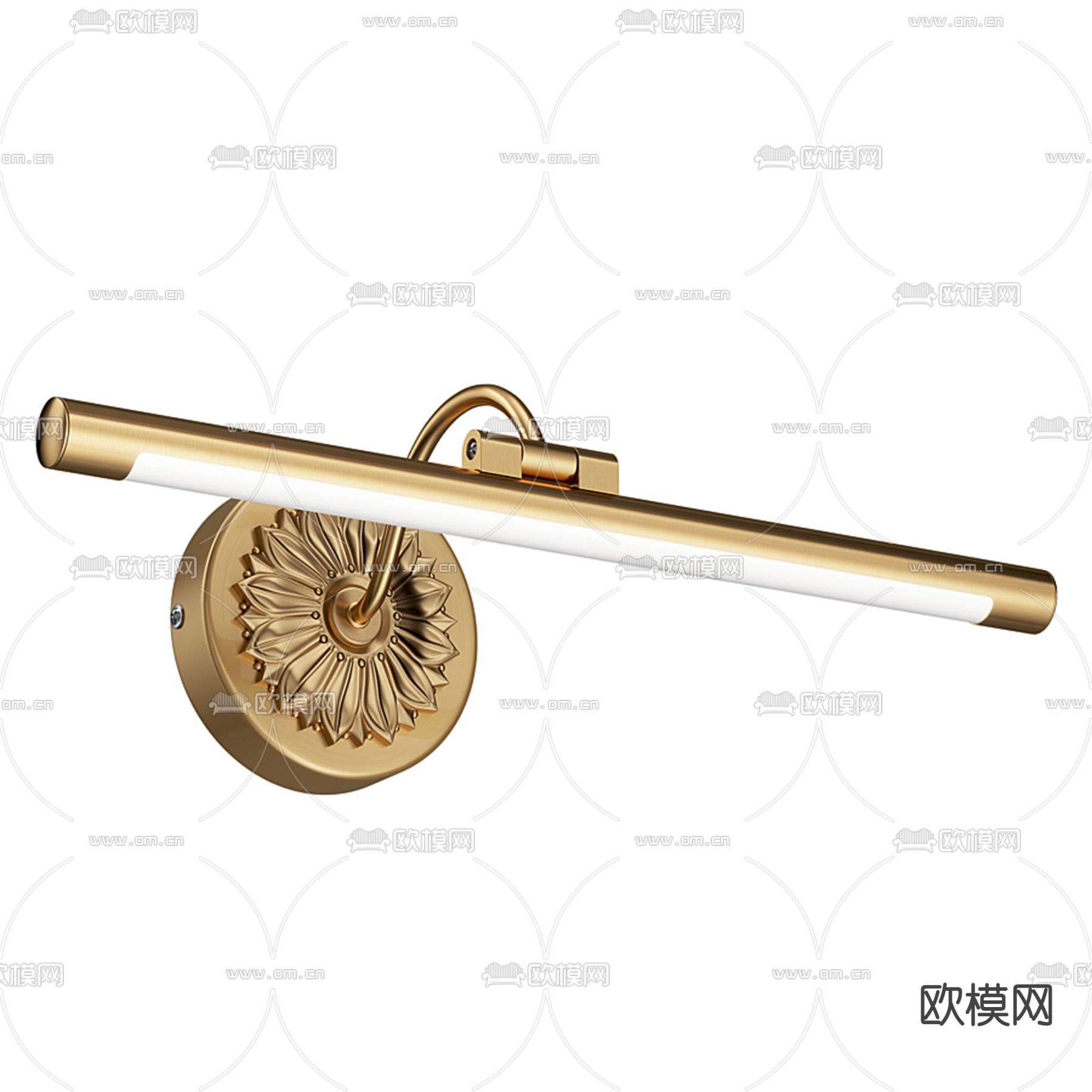 欧式金属镜前灯壁灯3d模型下载