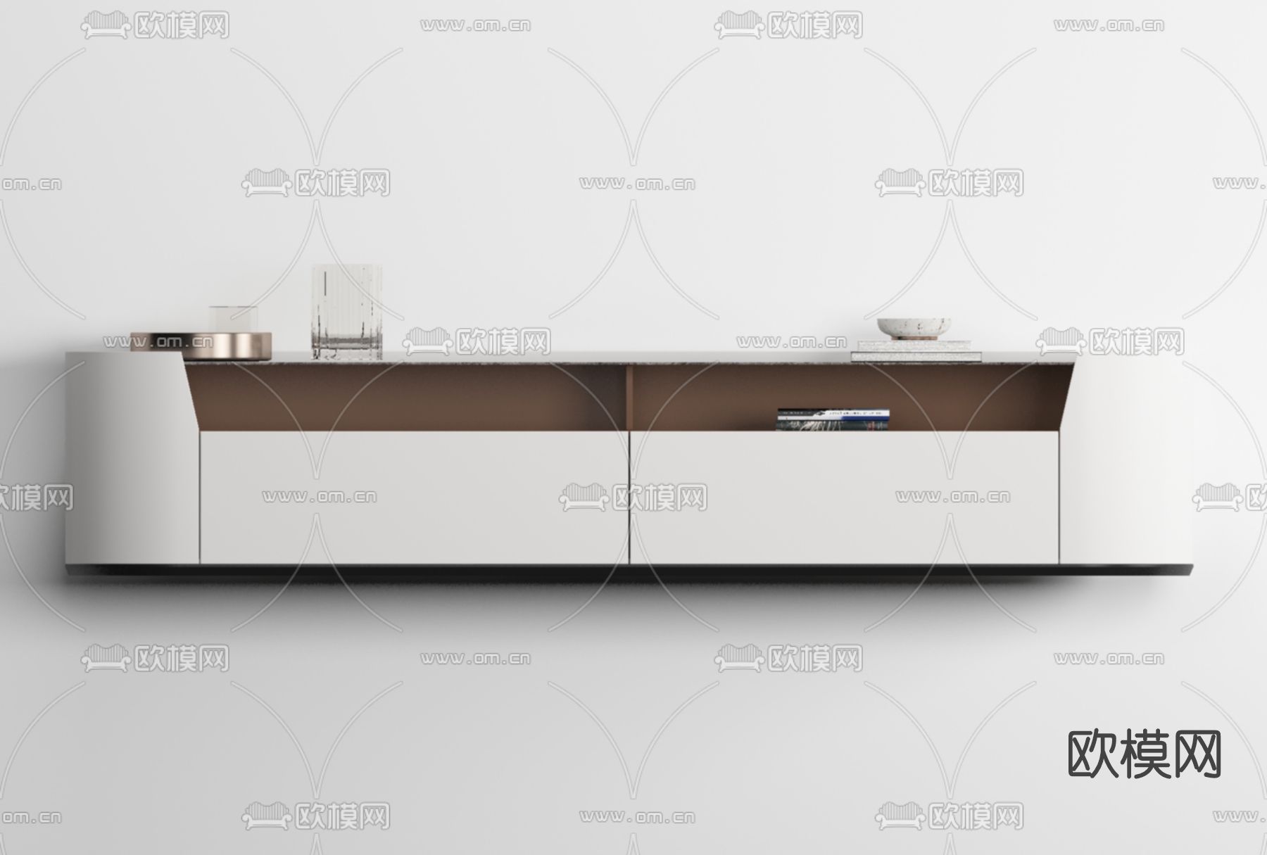 现代电视柜免费3d模型下载