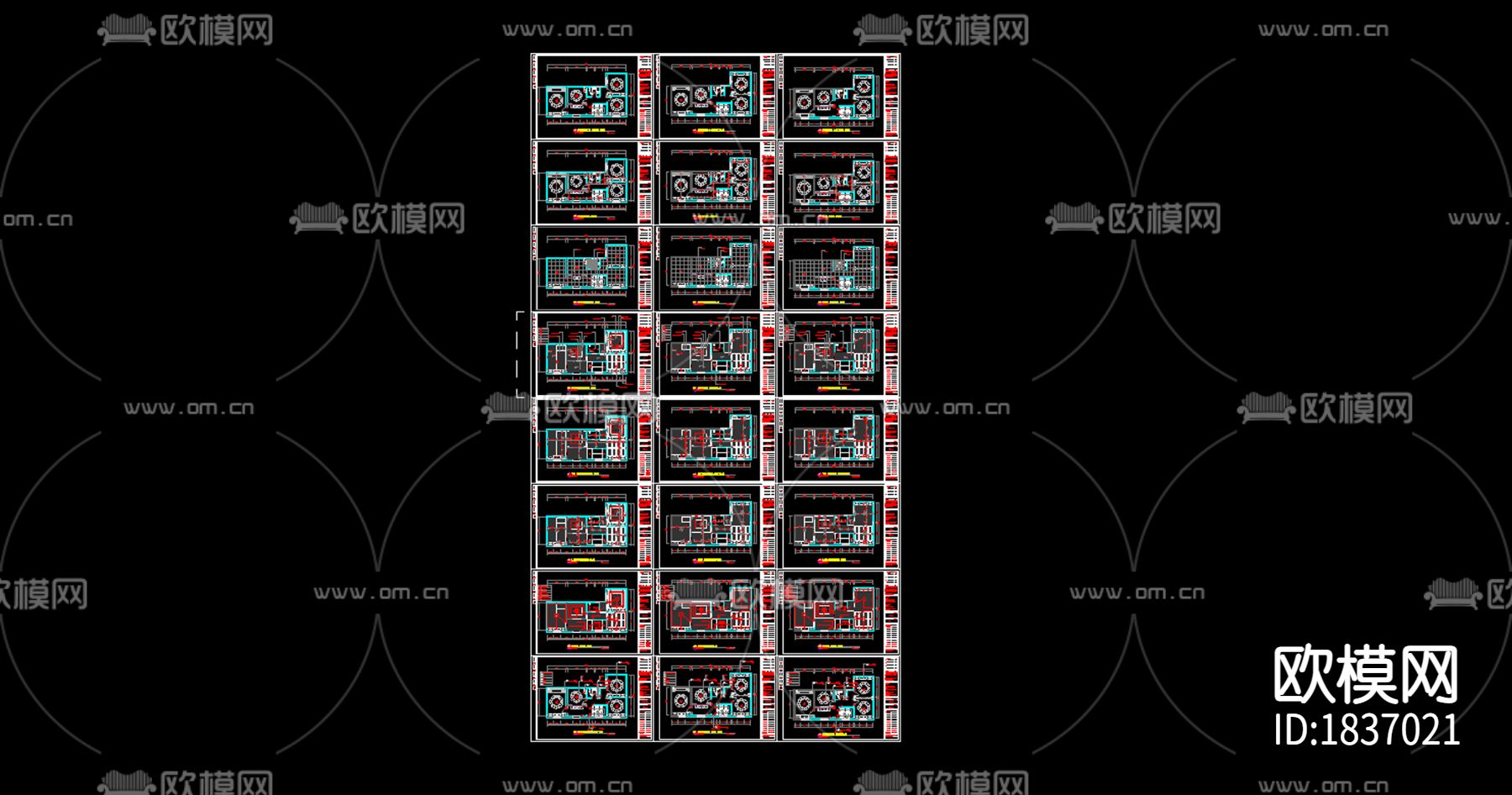 欧式餐厅cad施工图下载（渲染图1）
