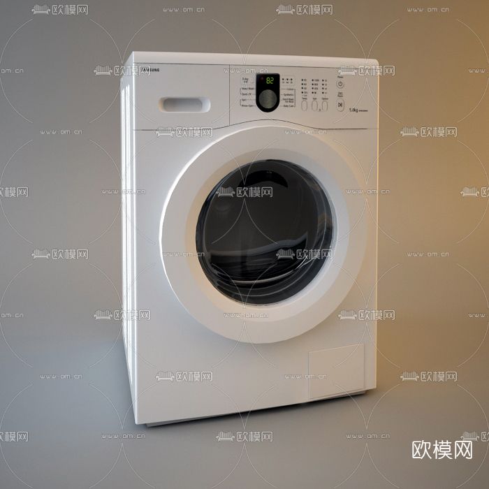 现代洗衣机免费3d模型下载