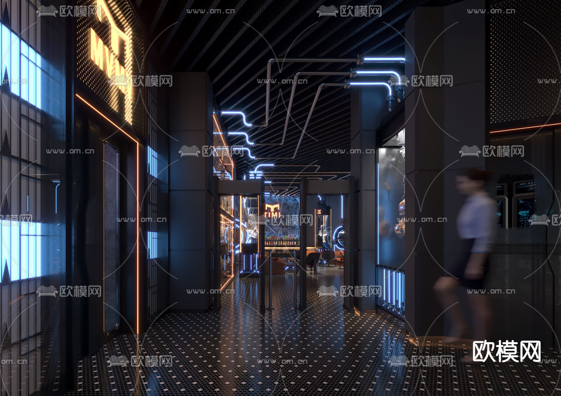现代酒吧3d模型
