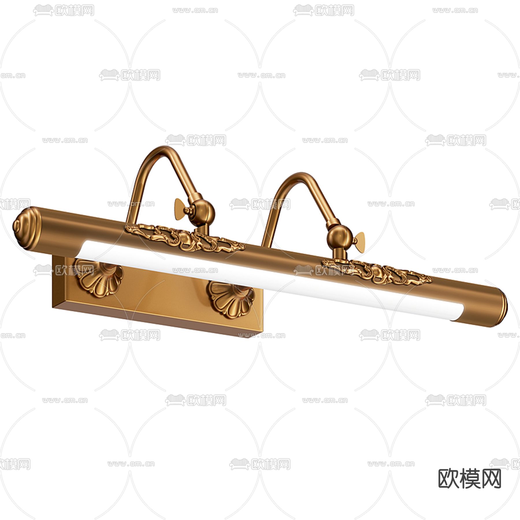 欧式金属镜前灯壁灯3d模型下载