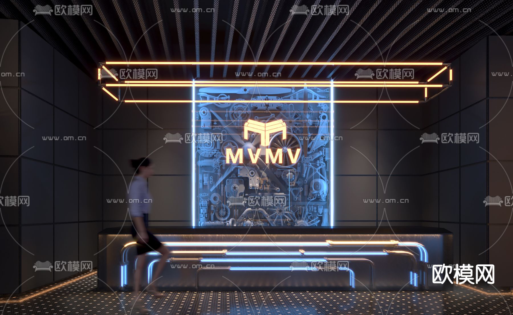 现代酒吧3d模型