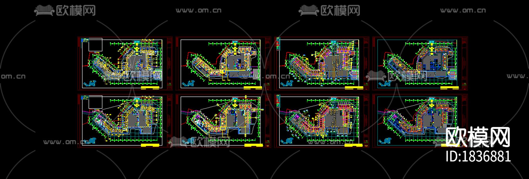 万达锦华温泉酒店cad施工图下载（渲染图7）