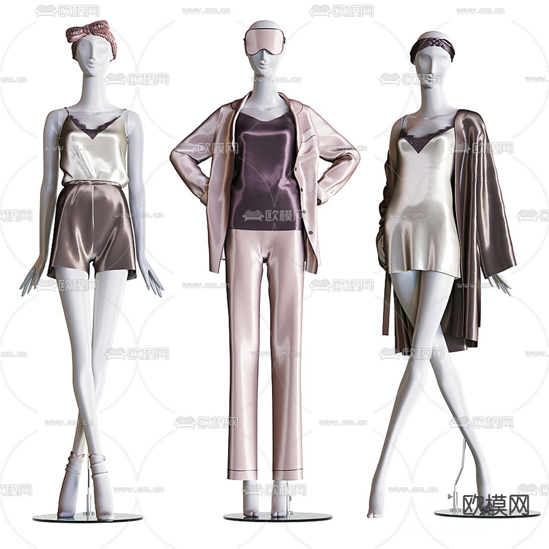 现代服装模特3d模型