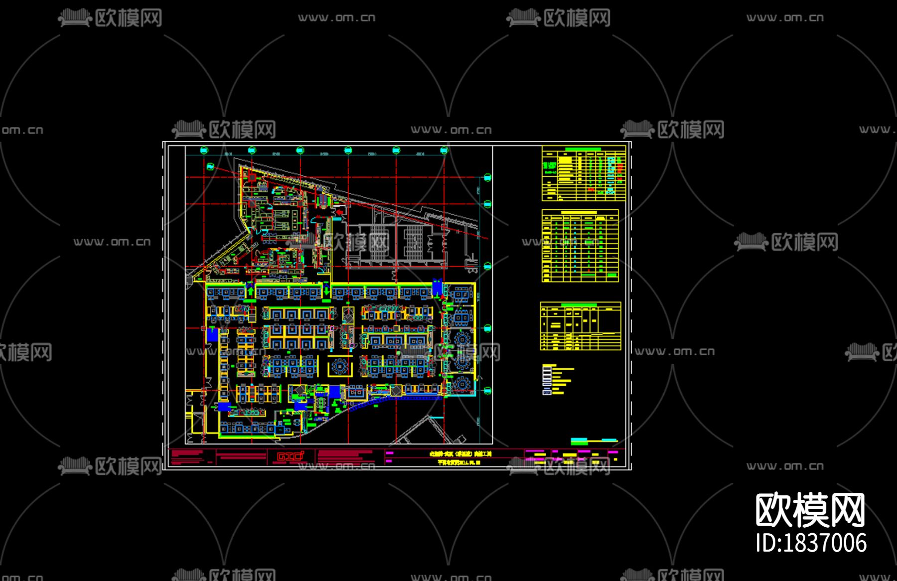 海底捞火锅cad施工图下载（渲染图1）
