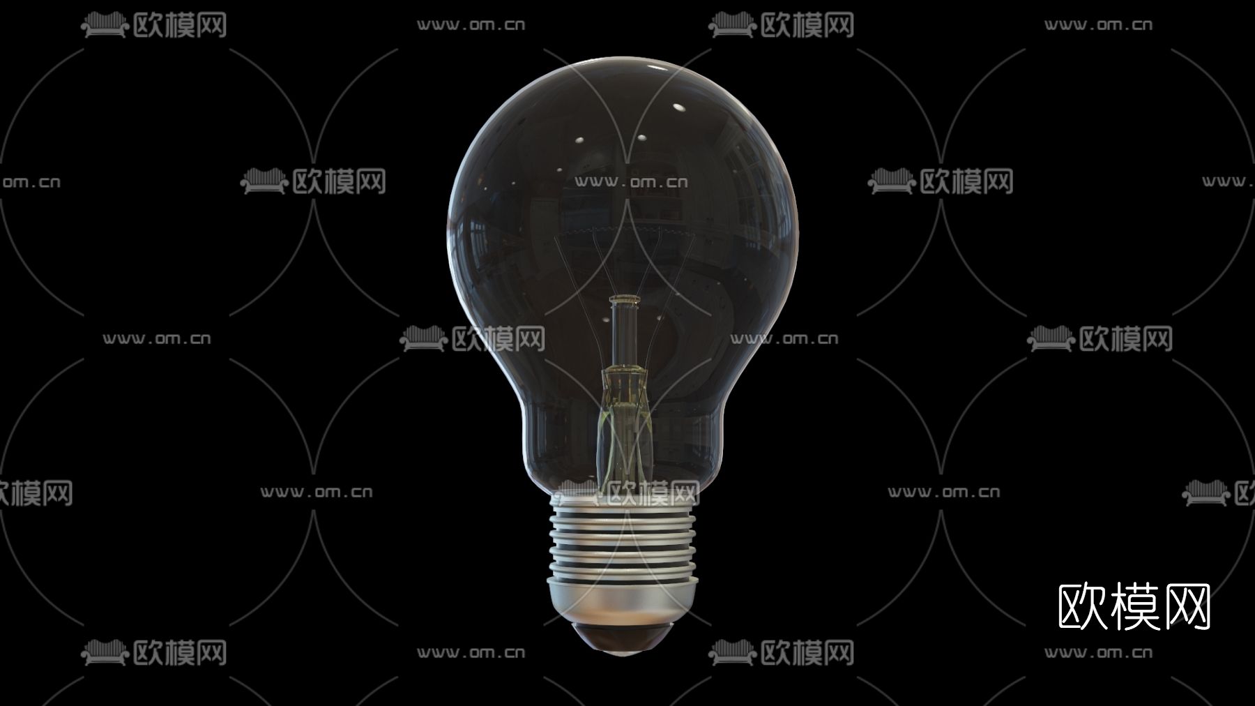 现代电灯泡免费3d模型下载