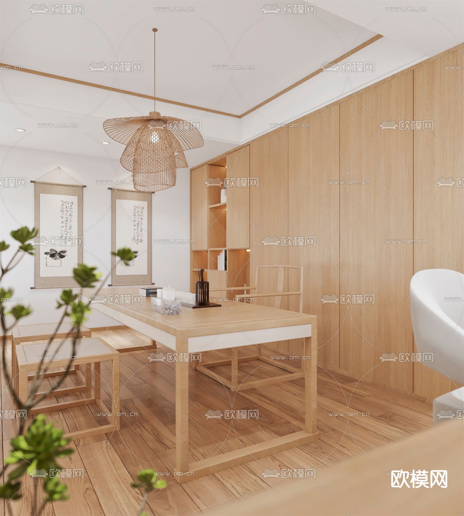 日式客餐厅3d模型