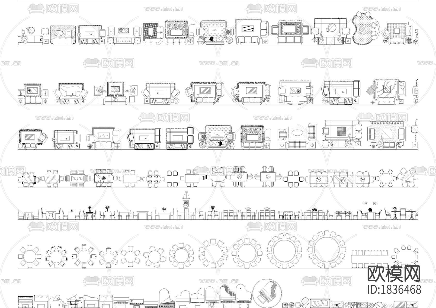 家具常用cad图库